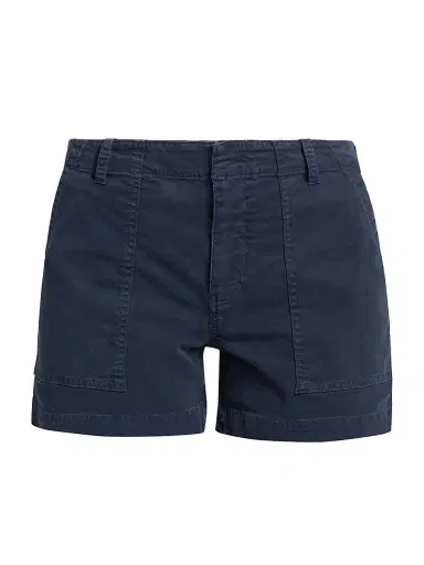 Nili Lotan Women's Utility Cotton Cargo Shorts - Vintage Washed Admiral Blue | Thumbnail 1 Nili Lotan Women's Utility Cotton Cargo Shorts - Vintage Washed Admiral Blue | Thumbnail 1