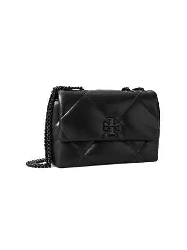 Tory Burch Women's Small Kira Diamond-Quilted Leather Crossbody Bag - Black | Thumbnail 3 Tory Burch Women's Small Kira Diamond-Quilted Leather Crossbody Bag - Black | Thumbnail 3