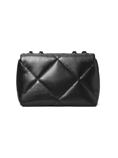 Tory Burch Women's Small Kira Diamond-Quilted Leather Crossbody Bag - Black | Thumbnail 4 Tory Burch Women's Small Kira Diamond-Quilted Leather Crossbody Bag - Black | Thumbnail 4