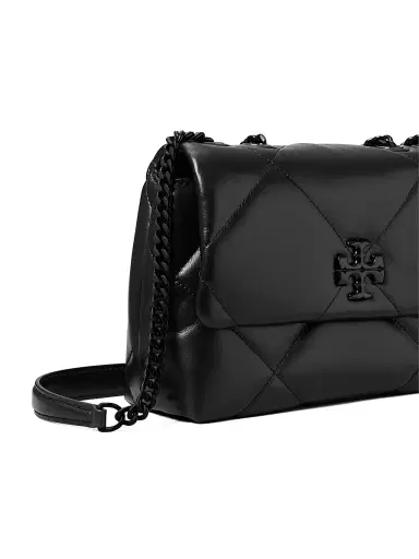 Tory Burch Women's Small Kira Diamond-Quilted Leather Crossbody Bag - Black | Thumbnail 5 Tory Burch Women's Small Kira Diamond-Quilted Leather Crossbody Bag - Black | Thumbnail 5