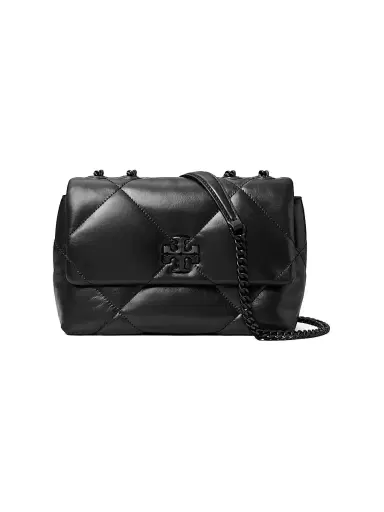 Tory Burch Women's Small Kira Diamond-Quilted Leather Crossbody Bag - Black | Thumbnail 1 Tory Burch Women's Small Kira Diamond-Quilted Leather Crossbody Bag - Black | Thumbnail 1