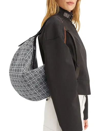 Tory Burch Women's T Monogram Balloon Logo Shoulder Bag - Tory Navy | Thumbnail 2 Tory Burch Women's T Monogram Balloon Logo Shoulder Bag - Tory Navy | Thumbnail 2