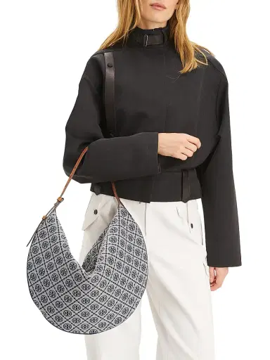 Tory Burch Women's T Monogram Balloon Logo Shoulder Bag - Tory Navy | Thumbnail 3 Tory Burch Women's T Monogram Balloon Logo Shoulder Bag - Tory Navy | Thumbnail 3