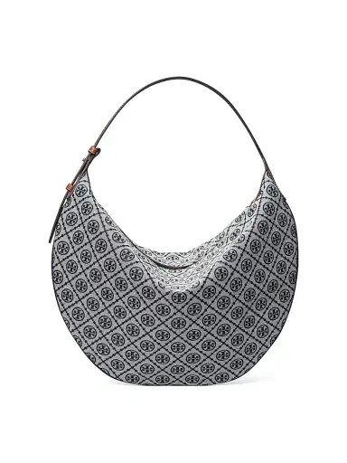 Tory Burch Women's T Monogram Balloon Logo Shoulder Bag - Tory Navy | Thumbnail 1 Tory Burch Women's T Monogram Balloon Logo Shoulder Bag - Tory Navy | Thumbnail 1