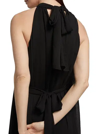 ALICE + OLIVIA Women's Jovie Ruffled Halter Maxi Dress - Black | Thumbnail 6 ALICE + OLIVIA Women's Jovie Ruffled Halter Maxi Dress - Black | Thumbnail 6