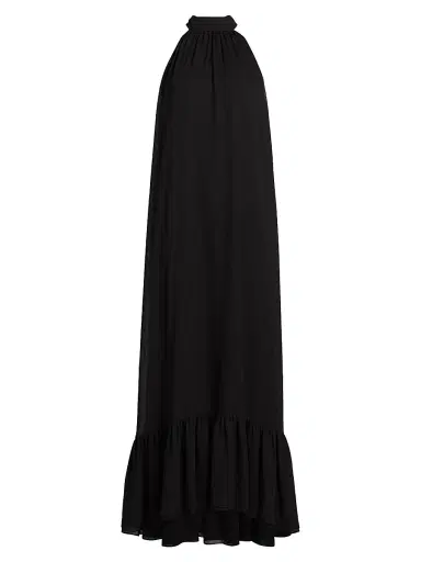 ALICE + OLIVIA Women's Jovie Ruffled Halter Maxi Dress - Black | Thumbnail 1 ALICE + OLIVIA Women's Jovie Ruffled Halter Maxi Dress - Black | Thumbnail 1