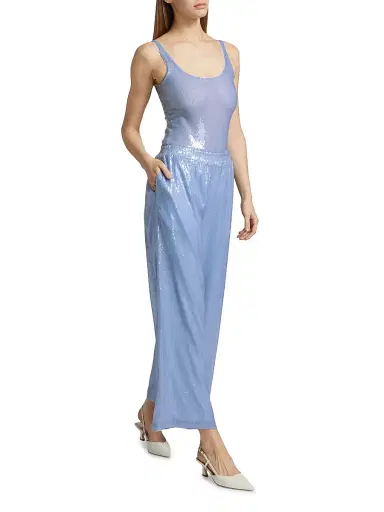 Generation Love Women's Dina Semi-Sheer Sequin Bodysuit - Opal | Thumbnail 2 Generation Love Women's Dina Semi-Sheer Sequin Bodysuit - Opal | Thumbnail 2