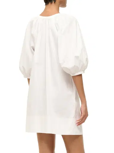 Staud Women's Vincent Cotton Poplin Minidress - White - Size XL | Thumbnail 5 Staud Women's Vincent Cotton Poplin Minidress - White - Size XL | Thumbnail 5