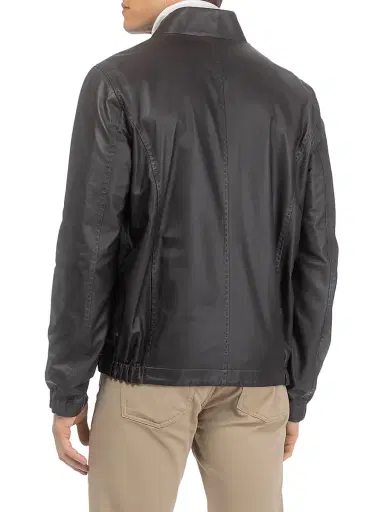 Gorski Men's Light Nappa Leather Reversible Jacket - Dark Brown - Size XL | Thumbnail 4 Gorski Men's Light Nappa Leather Reversible Jacket - Dark Brown - Size XL | Thumbnail 4