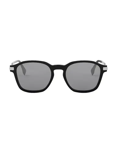 Fendi Men's Essential 52MM Square Sunglasses - Shiny Black Smoke | Thumbnail 2 Fendi Men's Essential 52MM Square Sunglasses - Shiny Black Smoke | Thumbnail 2