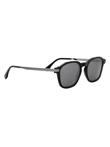 Fendi Men's Essential 52MM Square Sunglasses - Shiny Black Smoke | Thumbnail 8 Fendi Men's Essential 52MM Square Sunglasses - Shiny Black Smoke | Thumbnail 8