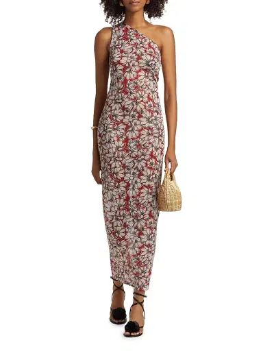 Eywasouls Malibu Women's Anouk Floral One-Shoulder Maxi Dress - Desert Daisies | Thumbnail 3 Eywasouls Malibu Women's Anouk Floral One-Shoulder Maxi Dress - Desert Daisies | Thumbnail 3