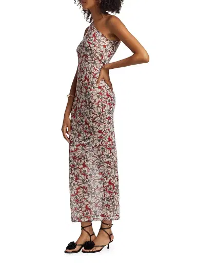 Eywasouls Malibu Women's Anouk Floral One-Shoulder Maxi Dress - Desert Daisies | Thumbnail 4 Eywasouls Malibu Women's Anouk Floral One-Shoulder Maxi Dress - Desert Daisies | Thumbnail 4