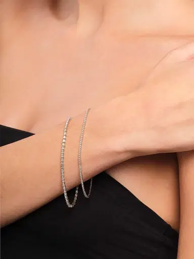 Lana Women's 14K Gold & 0.54 TCW Diamond Skinny Tennis Bracelet - White Gold | Thumbnail 2 Lana Women's 14K Gold & 0.54 TCW Diamond Skinny Tennis Bracelet - White Gold | Thumbnail 2