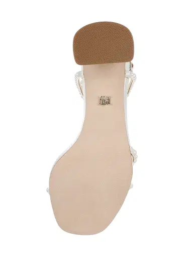 BADGLEY MISCHKA Women's Giabella 65MM Imitation Pearl-Embellished Satin Sandals | Thumbnail 5 BADGLEY MISCHKA Women's Giabella 65MM Imitation Pearl-Embellished Satin Sandals | Thumbnail 5