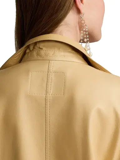 Ralph Lauren Collection Women's Adrianna Leather Coat - Light Sand | Thumbnail 7 Ralph Lauren Collection Women's Adrianna Leather Coat - Light Sand | Thumbnail 7