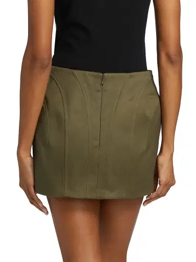 Mugler Women's Jupe Structured Miniskirt - Khaki | Thumbnail 5 Mugler Women's Jupe Structured Miniskirt - Khaki | Thumbnail 5