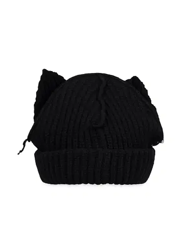 Charles Jeffrey Loverboy Men's Clash Of Clans x Chunky Punk Ears Beanie - Black | Thumbnail 2 Charles Jeffrey Loverboy Men's Clash Of Clans x Chunky Punk Ears Beanie - Black | Thumbnail 2