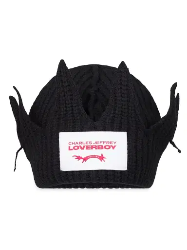 Charles Jeffrey Loverboy Men's Clash Of Clans x Chunky Crown Beanie - Black | Thumbnail 1 Charles Jeffrey Loverboy Men's Clash Of Clans x Chunky Crown Beanie - Black | Thumbnail 1
