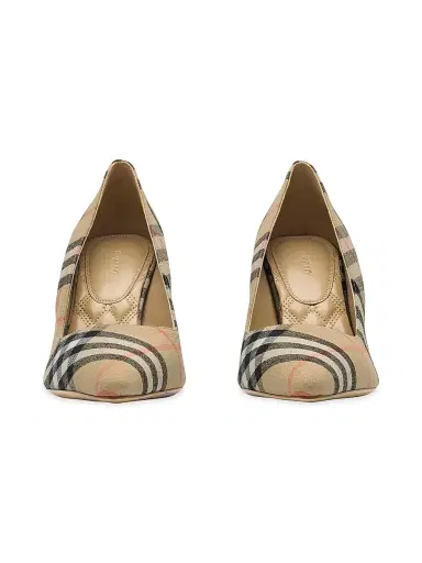 Burberry Women's Dame Check 90MM Pumps - Sand Check - Size 10 | Thumbnail 2 Burberry Women's Dame Check 90MM Pumps - Sand Check - Size 10 | Thumbnail 2