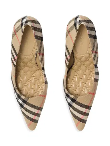 Burberry Women's Dame Check 90MM Pumps - Sand Check - Size 10 | Thumbnail 4 Burberry Women's Dame Check 90MM Pumps - Sand Check - Size 10 | Thumbnail 4