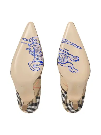 Burberry Women's Dame Check 90MM Pumps - Sand Check - Size 10 | Thumbnail 5 Burberry Women's Dame Check 90MM Pumps - Sand Check - Size 10 | Thumbnail 5