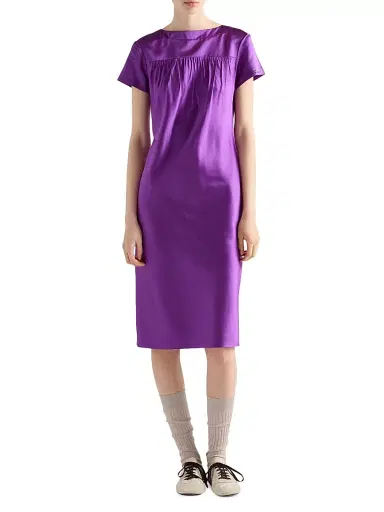 Prada Women's Old Duchesse Dress - Purple | Thumbnail 2 Prada Women's Old Duchesse Dress - Purple | Thumbnail 2