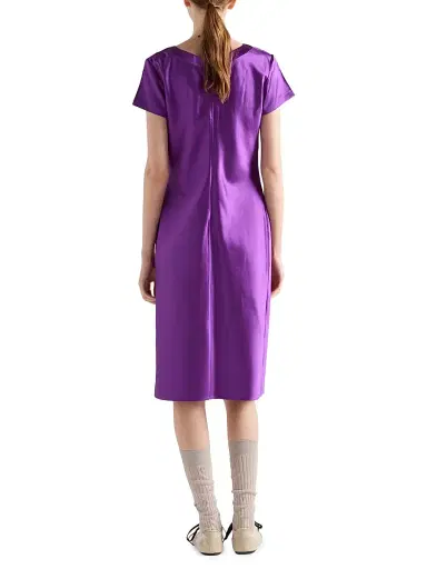 Prada Women's Old Duchesse Dress - Purple | Thumbnail 3 Prada Women's Old Duchesse Dress - Purple | Thumbnail 3