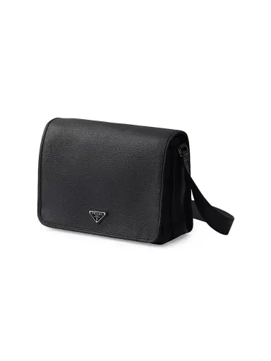 Prada Men's Leather Shoulder Bag - Black | Thumbnail 3 Prada Men's Leather Shoulder Bag - Black | Thumbnail 3