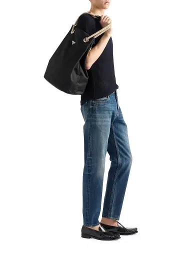 Prada Men's Mariner Re-Nylon Tote Bag - Black | Thumbnail 2 Prada Men's Mariner Re-Nylon Tote Bag - Black | Thumbnail 2