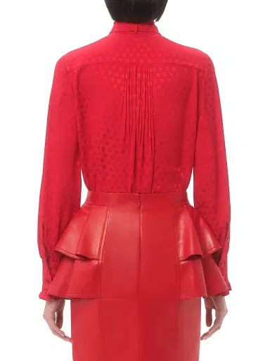 Valentino Garavani Women's Crepe De Chine Shirt with Cour De Coeur Print - Paris - Size 2 | Thumbnail 5 Valentino Garavani Women's Crepe De Chine Shirt with Cour De Coeur Print - Paris - Size 2 | Thumbnail 5