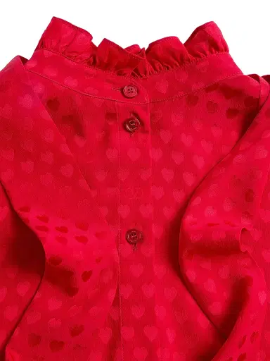 Valentino Garavani Women's Crepe De Chine Shirt with Cour De Coeur Print - Paris - Size 2 | Thumbnail 7 Valentino Garavani Women's Crepe De Chine Shirt with Cour De Coeur Print - Paris - Size 2 | Thumbnail 7
