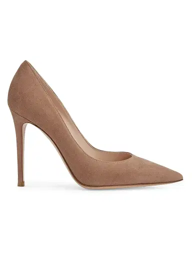 Gianvito Rossi Women's 105MM Suede Stiletto-Heel Pumps - Praline | Thumbnail 1 Gianvito Rossi Women's 105MM Suede Stiletto-Heel Pumps - Praline | Thumbnail 1