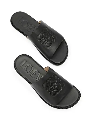 Loewe Men's x Paula's Ibiza Flex Anagram Leather Slide Sandals - Black - Size 12 | Thumbnail 3 Loewe Men's x Paula's Ibiza Flex Anagram Leather Slide Sandals - Black - Size 12 | Thumbnail 3