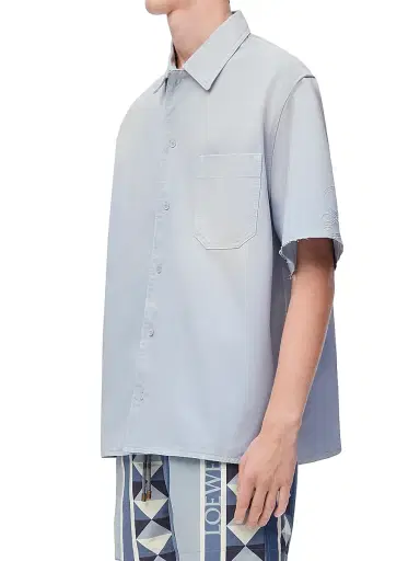Loewe Men's x Paula's Ibiza Monogram Short-Sleeve Shirt - Sky Blue - Size 30 | Thumbnail 3 Loewe Men's x Paula's Ibiza Monogram Short-Sleeve Shirt - Sky Blue - Size 30 | Thumbnail 3