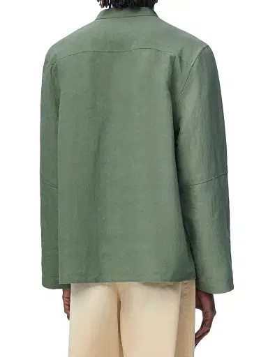 Loewe Men's x Paula's Ibiza Monogram Woven Long-Sleeve Shirt - Sage | Thumbnail 5 Loewe Men's x Paula's Ibiza Monogram Woven Long-Sleeve Shirt - Sage | Thumbnail 5