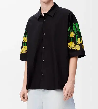 Loewe Men's x Paula's Ibiza Tulip Short-Sleeve Shirt - Black - Size 34 | Thumbnail 3 Loewe Men's x Paula's Ibiza Tulip Short-Sleeve Shirt - Black - Size 34 | Thumbnail 3