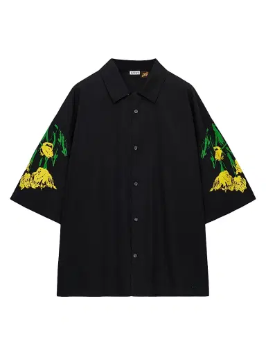 Loewe Men's x Paula's Ibiza Tulip Short-Sleeve Shirt - Black - Size 34 | Thumbnail 1 Loewe Men's x Paula's Ibiza Tulip Short-Sleeve Shirt - Black - Size 34 | Thumbnail 1