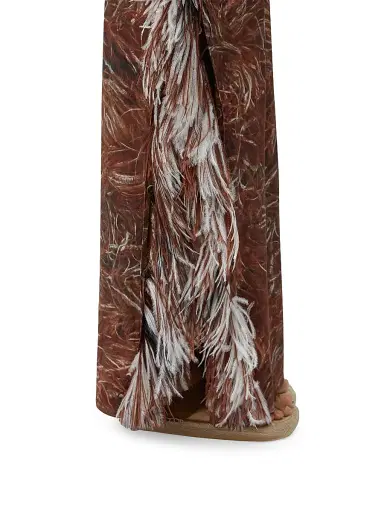 LOEWE Women's x Paula's Ibiza Feather Tank Maxi Dress - Brown Multicolor | Thumbnail 4 LOEWE Women's x Paula's Ibiza Feather Tank Maxi Dress - Brown Multicolor | Thumbnail 4