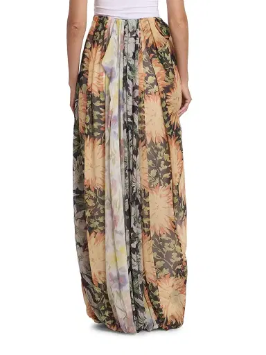 LOEWE Women's Floral Silk-Blend Draped Wide-Leg Pants | Thumbnail 5 LOEWE Women's Floral Silk-Blend Draped Wide-Leg Pants | Thumbnail 5