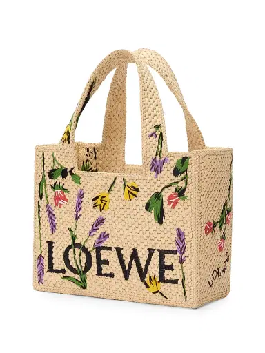 LOEWE Women's x Paula's Ibiza Font Floral Raffia Tote Bag - Natural | Thumbnail 2 LOEWE Women's x Paula's Ibiza Font Floral Raffia Tote Bag - Natural | Thumbnail 2