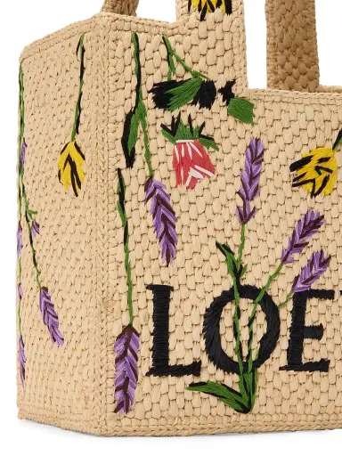 LOEWE Women's x Paula's Ibiza Font Floral Raffia Tote Bag - Natural | Thumbnail 7 LOEWE Women's x Paula's Ibiza Font Floral Raffia Tote Bag - Natural | Thumbnail 7