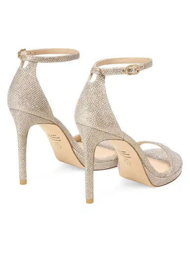 Stuart Weitzman Women's Nudist 100MM Stiletto Platform Sandals - Poudre | Thumbnail 3 Stuart Weitzman Women's Nudist 100MM Stiletto Platform Sandals - Poudre | Thumbnail 3