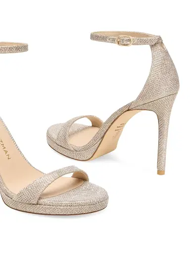 Stuart Weitzman Women's Nudist 100MM Stiletto Platform Sandals - Poudre | Thumbnail 4 Stuart Weitzman Women's Nudist 100MM Stiletto Platform Sandals - Poudre | Thumbnail 4