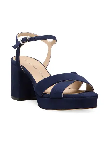 Stuart Weitzman Women's Dayna 80MM Leather Platform Sandals - Nice Blue - Size 9.5 | Thumbnail 2 Stuart Weitzman Women's Dayna 80MM Leather Platform Sandals - Nice Blue - Size 9.5 | Thumbnail 2
