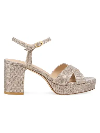 Stuart Weitzman Women's Dayna 80MM Platform Sandals - Poudre | Thumbnail 1 Stuart Weitzman Women's Dayna 80MM Platform Sandals - Poudre | Thumbnail 1