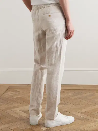 MR P. James Straight-Leg Linen Drawstring Trousers - Men | Thumbnail 4 MR P. James Straight-Leg Linen Drawstring Trousers - Men | Thumbnail 4
