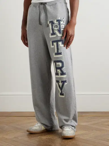 KAPITAL N.TRY Straight-Leg Printed Cotton-Jersey Sweatpants - Men | Thumbnail 3 KAPITAL N.TRY Straight-Leg Printed Cotton-Jersey Sweatpants - Men | Thumbnail 3