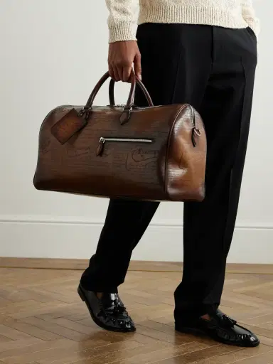 Berluti Jour Off Scritto Venezia Leather Weekend Bag - Men | Thumbnail 2 Berluti Jour Off Scritto Venezia Leather Weekend Bag - Men | Thumbnail 2