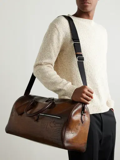 Berluti Jour Off Scritto Venezia Leather Weekend Bag - Men | Thumbnail 6 Berluti Jour Off Scritto Venezia Leather Weekend Bag - Men | Thumbnail 6